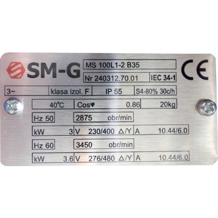 SILNIK ELEKTRYCZNY Z KOŁNIERZEM 3kW 2875 OBR 3-FAZOWY